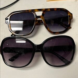 Women's Sunglasses - Black and Tortoiseshell